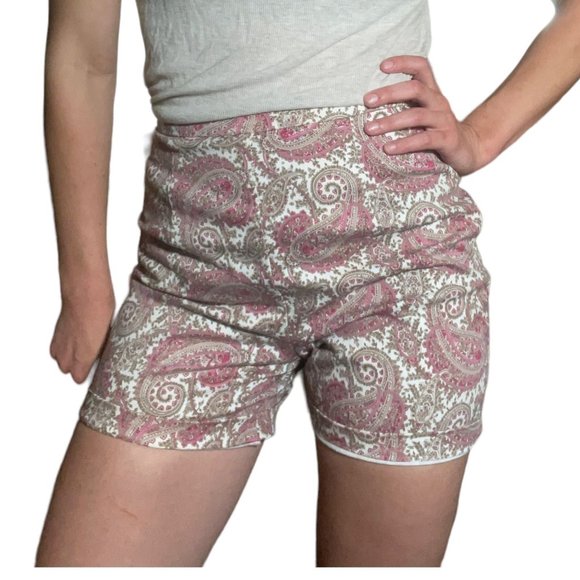 VTG Paisely Pink High Waisted Shorts - Picture 2 of 6
